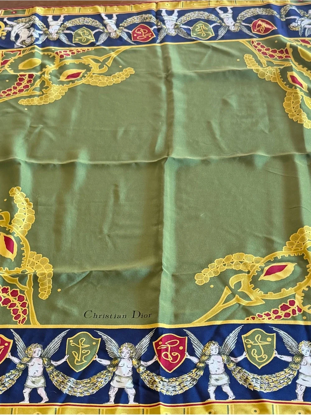 Dior- Vintage EUC- Silk Scarf- Measuring 55x55